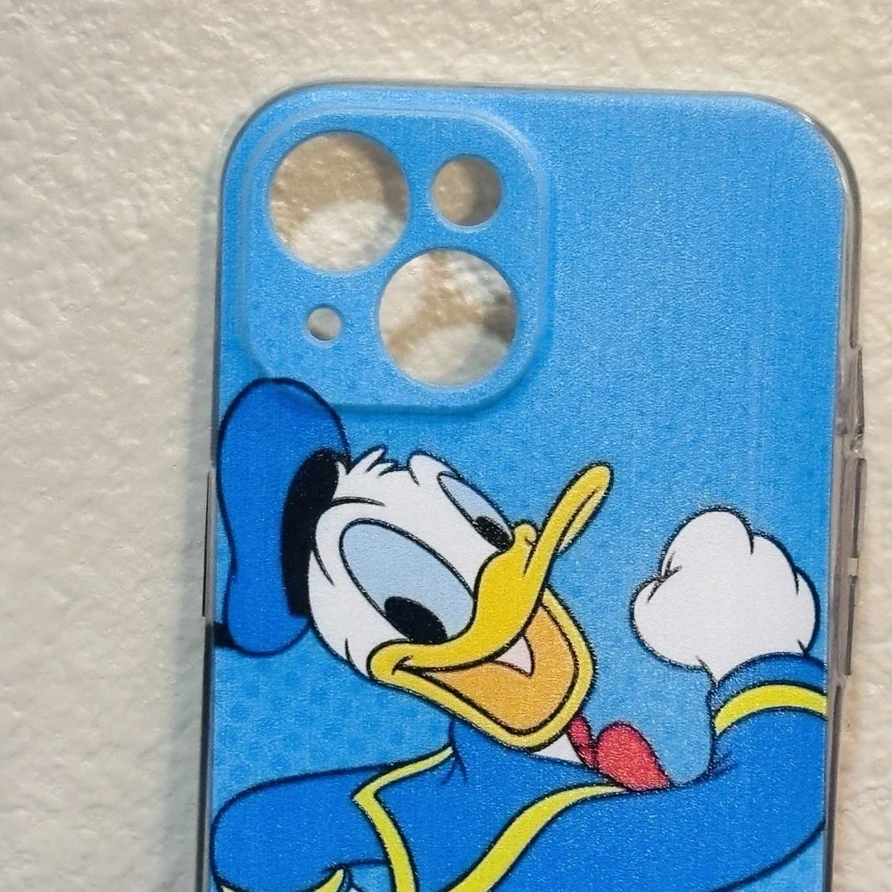 Blue Disney Donald Duck Cell Phone Case Cover iPhone 15 Flexible Plastic Fun
